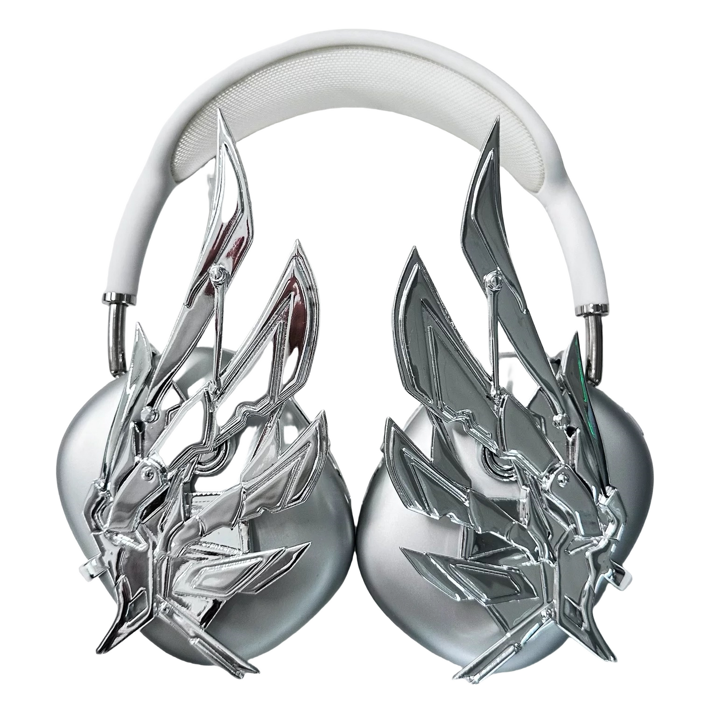 Silver Cyberpunk Headphone Airpods Max Case Covers 3D Accessories