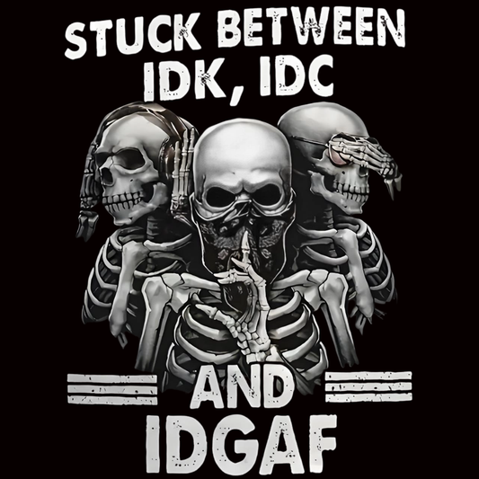 Skull and lettering iron-on transfers