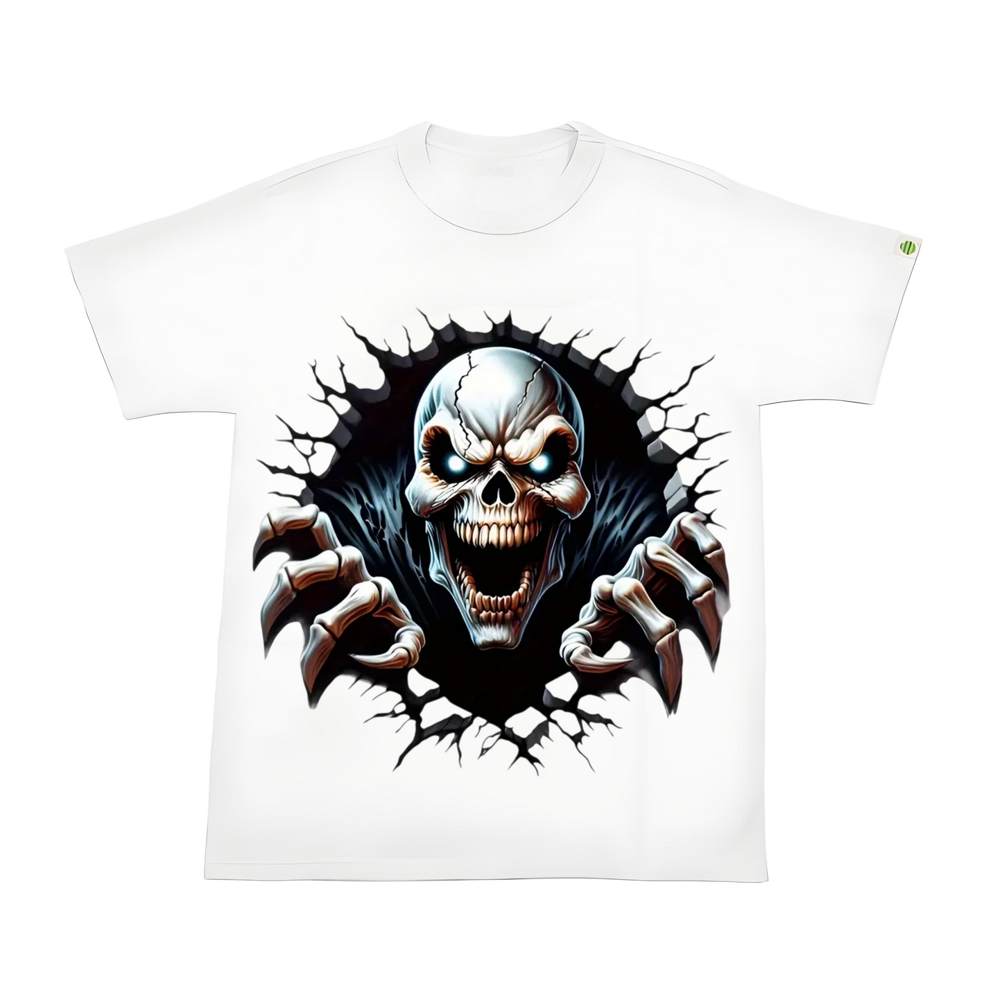Creative skull black hole heat transfer ironing