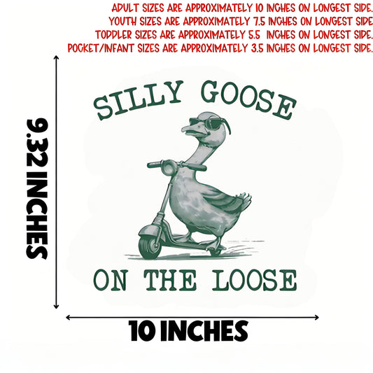 Silly Goose Heat Transfer Decal