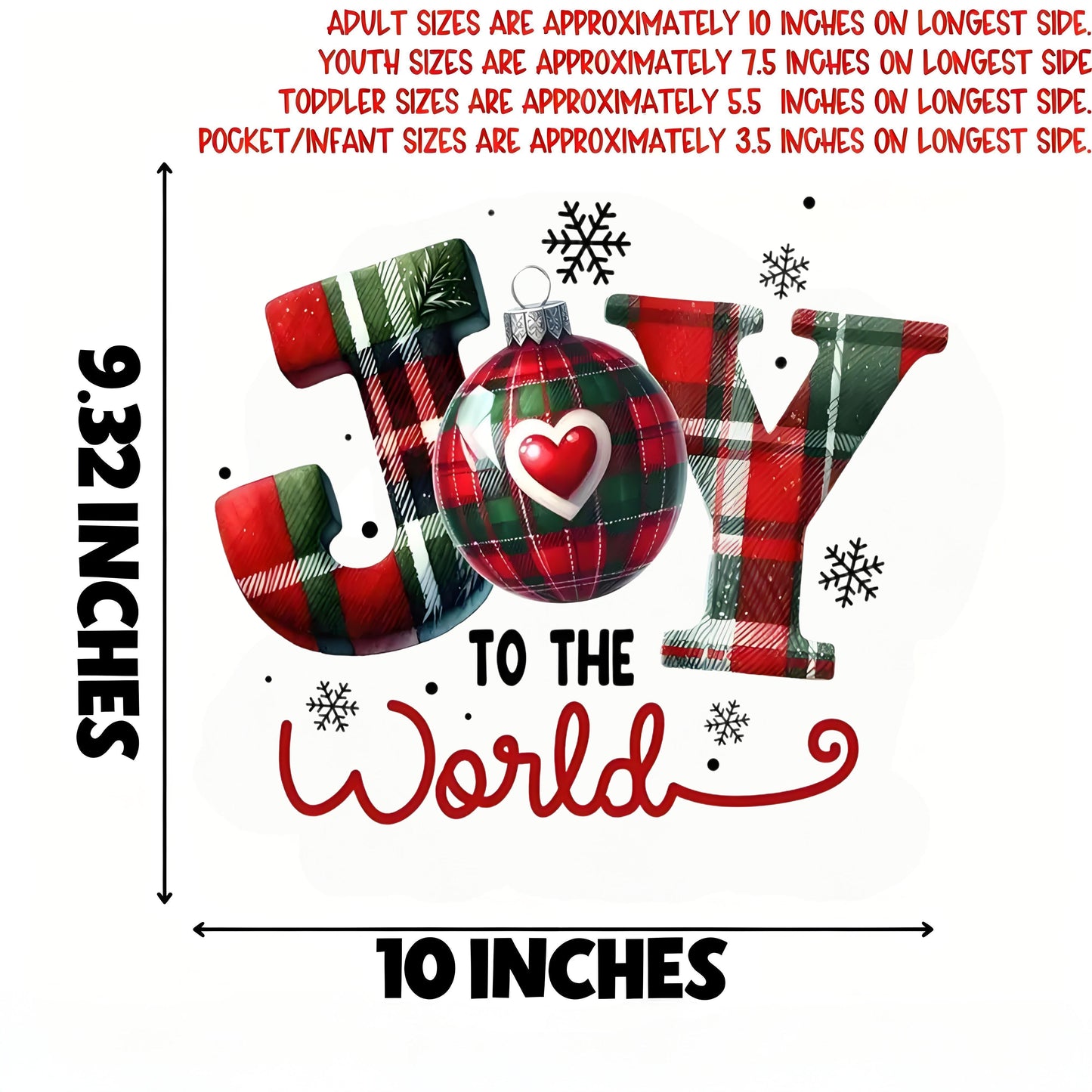 Merry Christmas World Heat Transfer Sticker