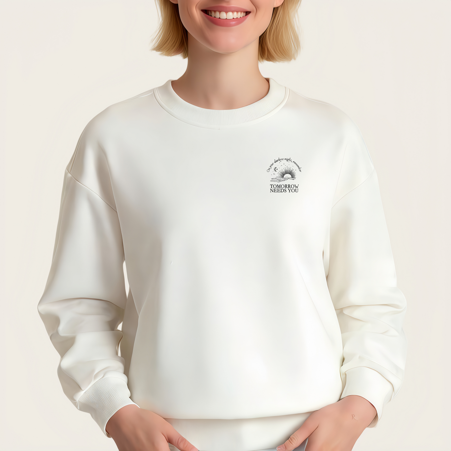 "TOMORROW NEEDS YOU" iron-on transfer