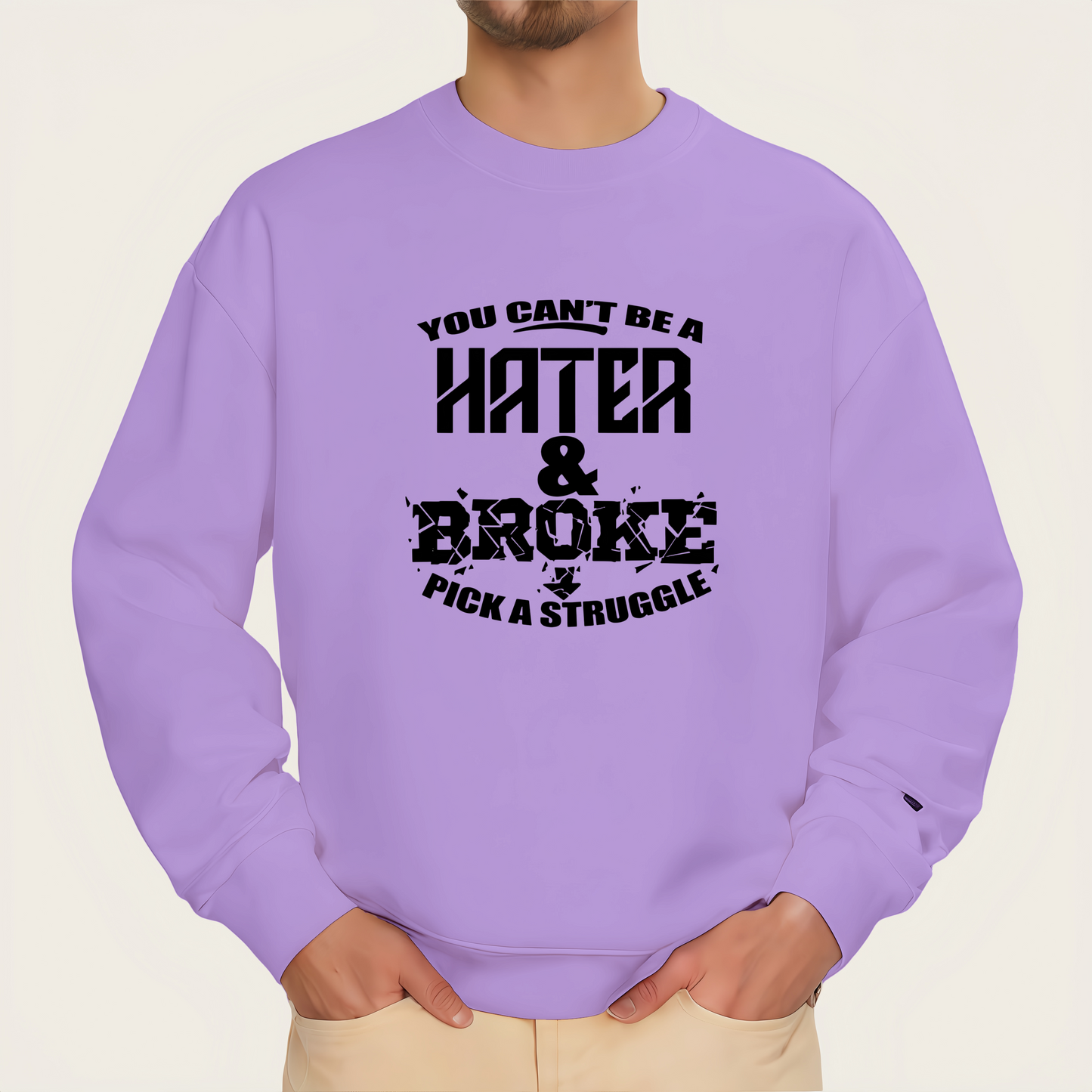 Black Break the Hate text iron-on transfer