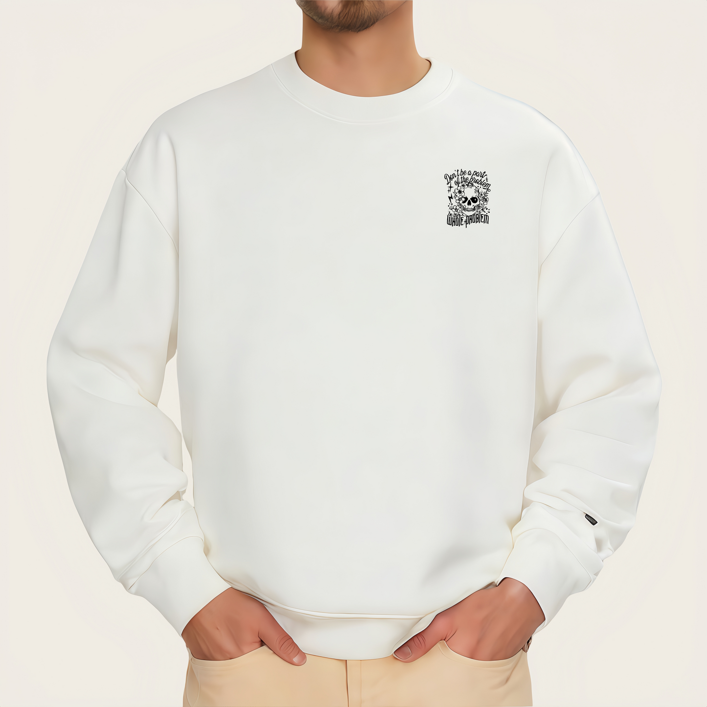 Skull print iron-on transfer