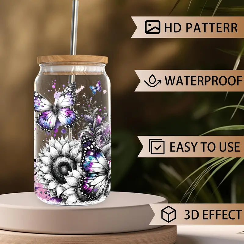 (4PCS/SET)UV waterproof transfer paper for 16 oz cups