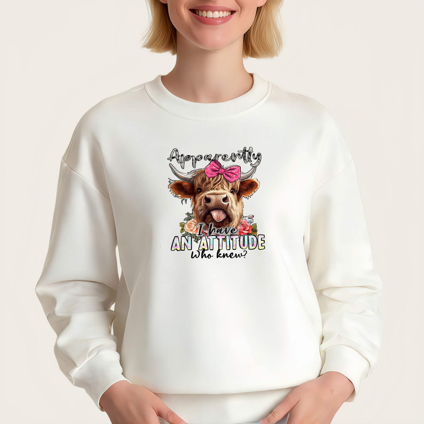 "Obviously, I have an attitude, who knows" Quote Iron-On Transfer