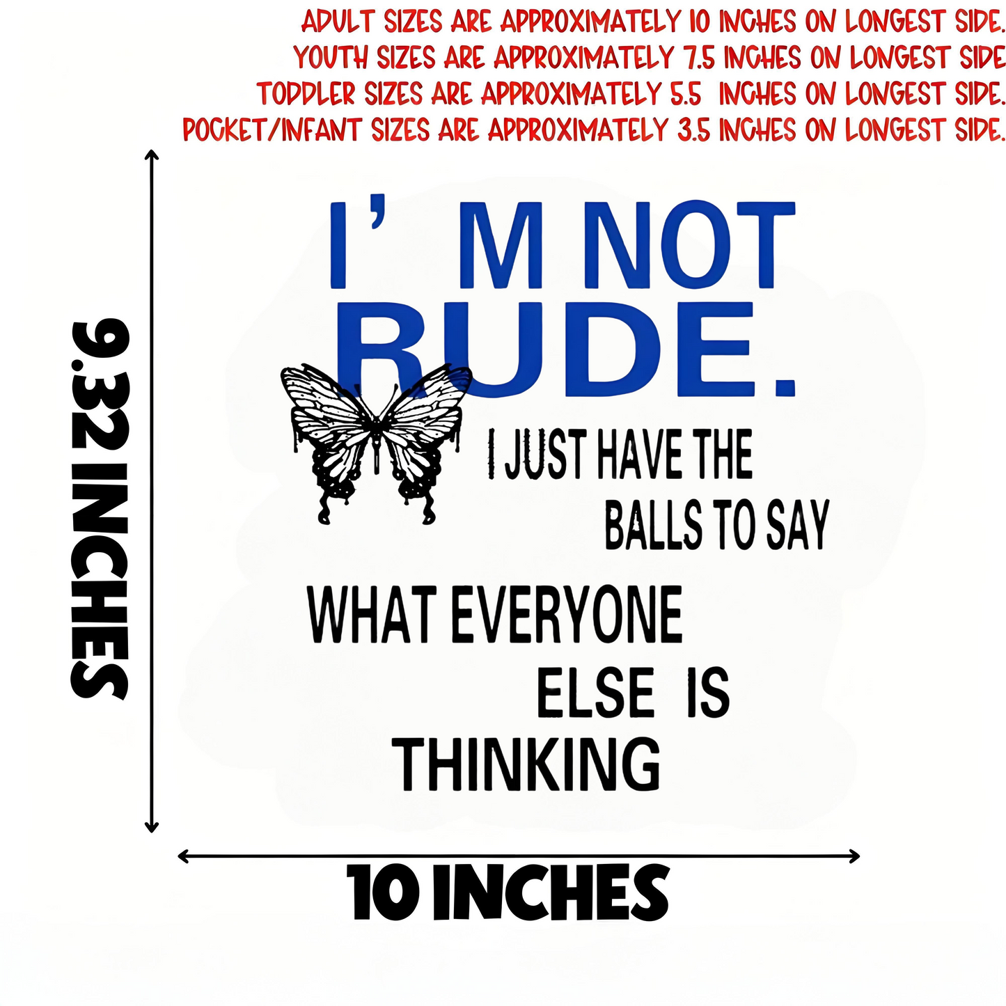 Butterfly Quote Iron-On Transfer Decal