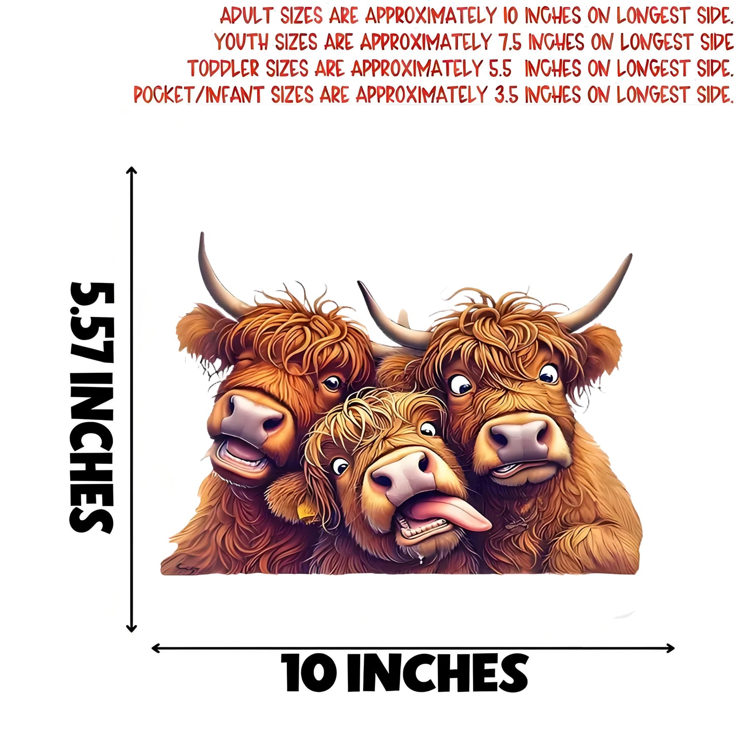 Highland Cow Iron-On Transfer