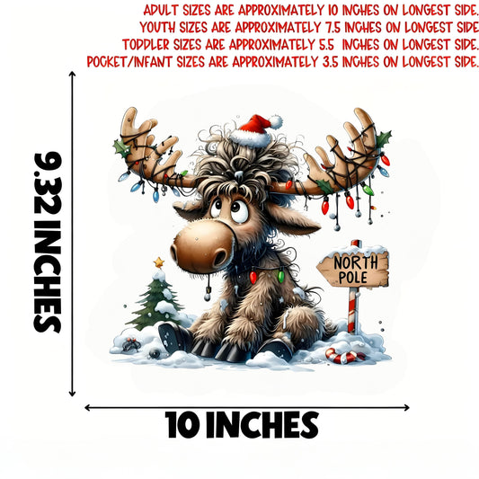 Christmas reindeer heat transfer stickers