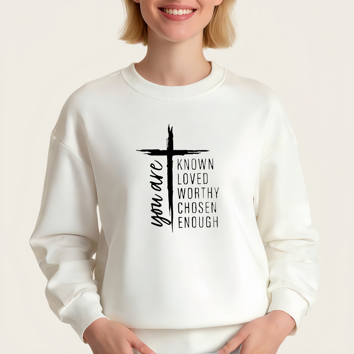 Cross letter pattern iron-on transfer