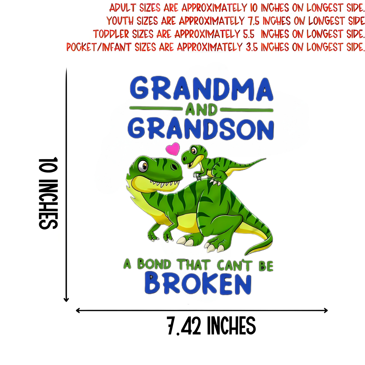 Alphabet dinosaur pattern iron-on transfer