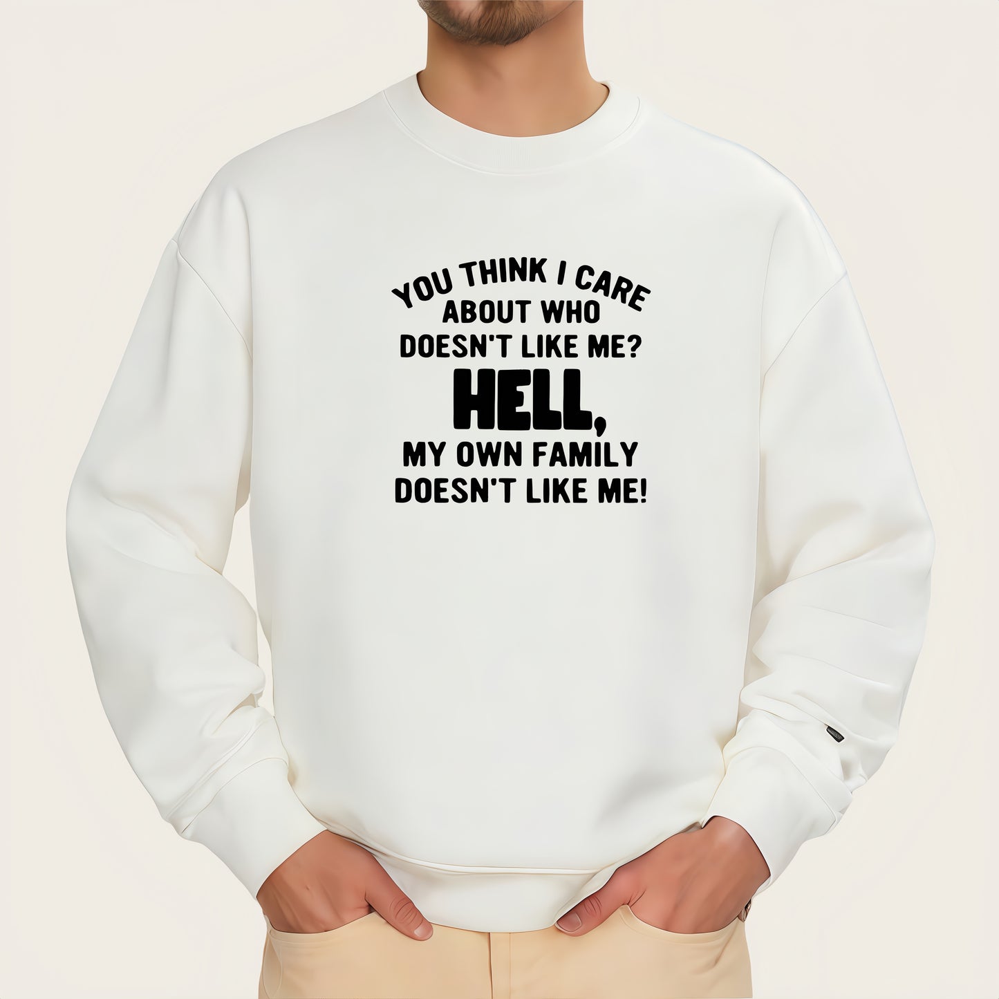 "OMG, My Own Family Doesn't Like Me" Slogan Iron-On Transfer