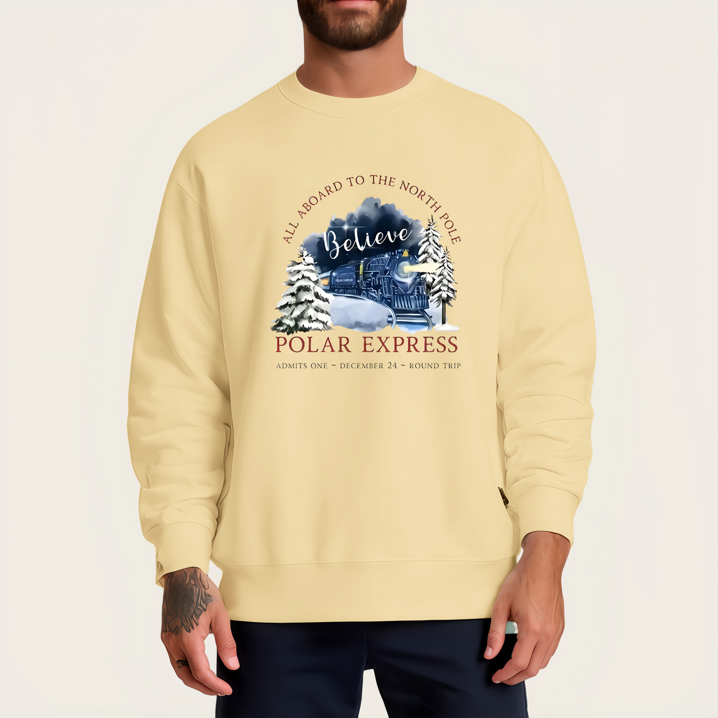 Polar Express themed iron-on transfers