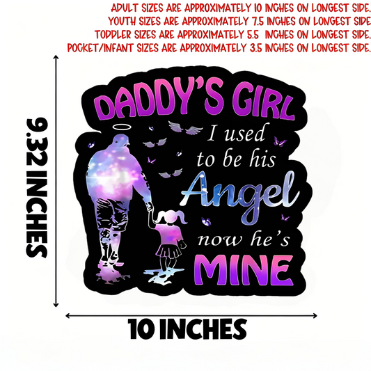 Daddy's Girl Angel Iron-On Transfers