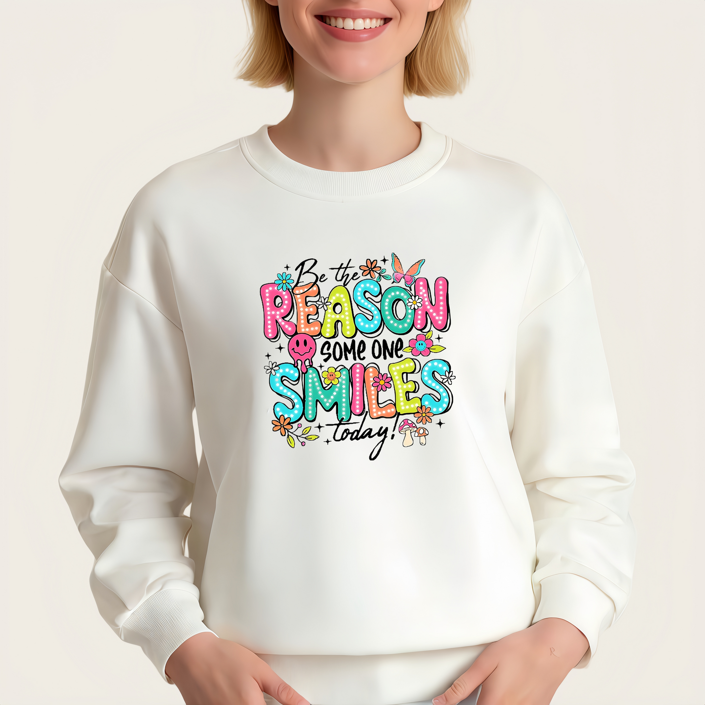 Colorful letter REASON iron-on transfer