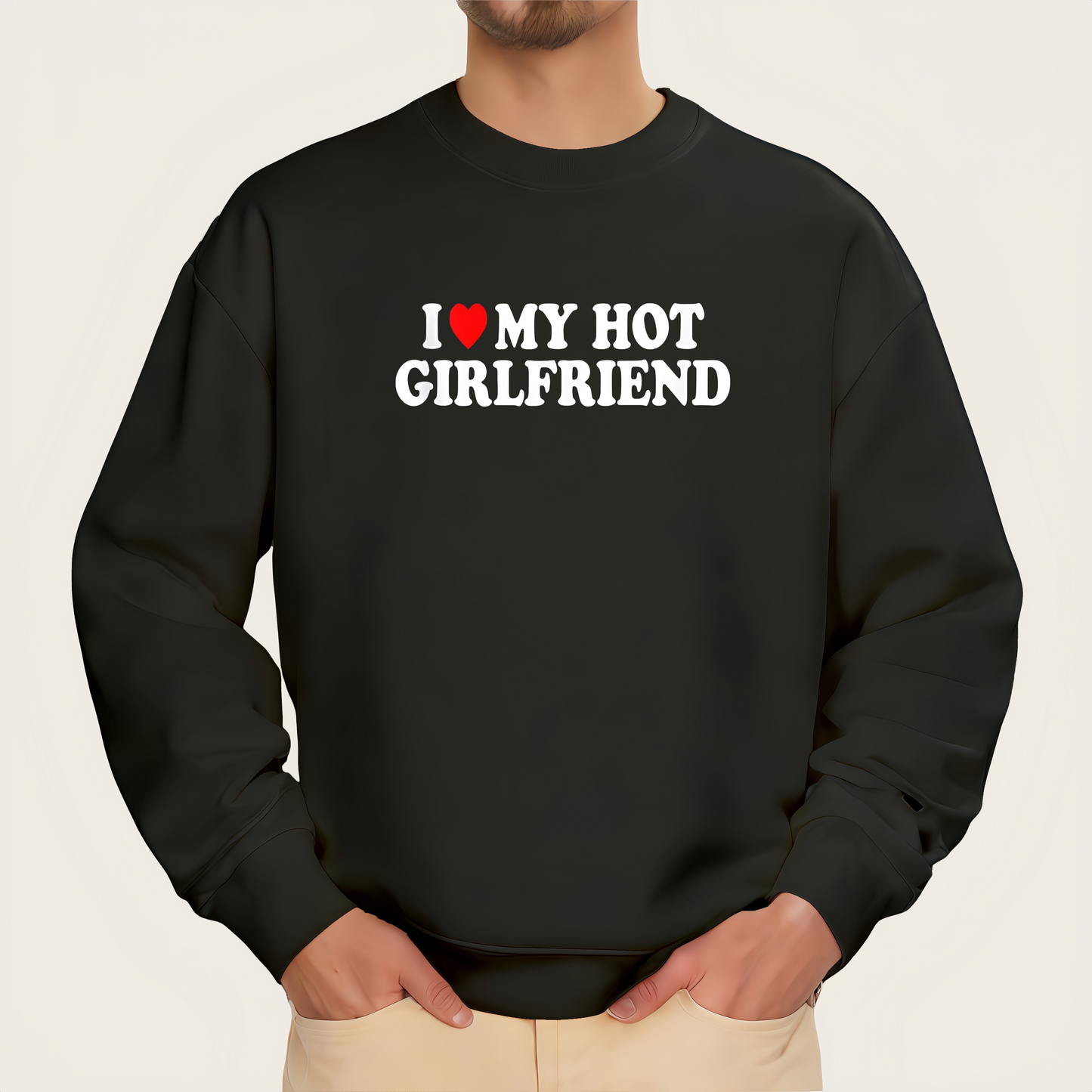 "I Love My Hot Girlfriend" Iron-On Transfer