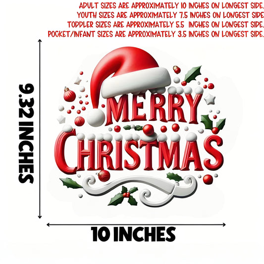 Christmas themed heat transfer stickers