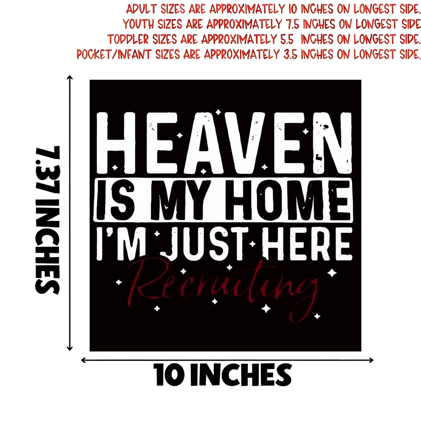 HEAVEN iron-on transfers