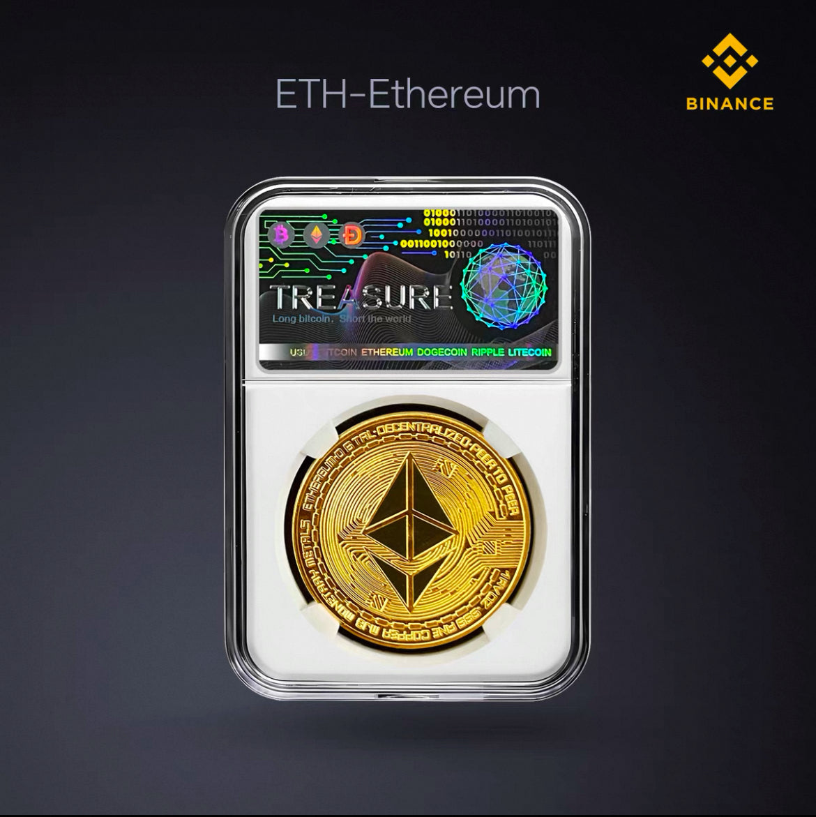 Bitcoin Coin Souvenir with Coin Case, Physical Bitcoin Collection, Gold Plated Bitcoin for Commemoration, Crypto Currency Coin BTC for Gift, Gold Bitcoin Tokens