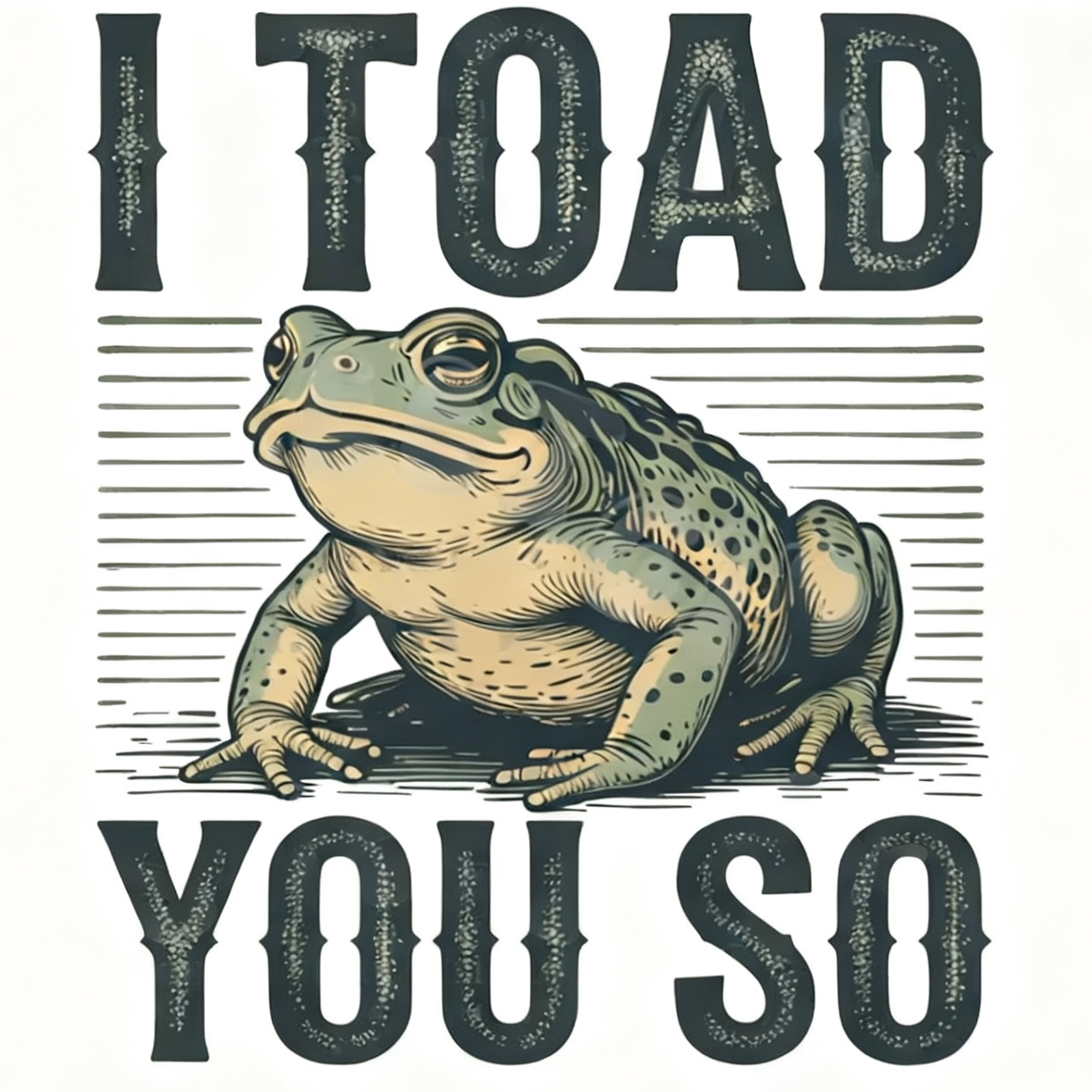 I Toad You So Funny Frog DTF Heat Transfer