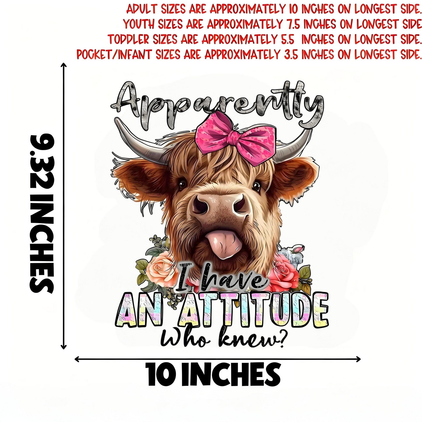 "Obviously, I have an attitude, who knows" Quote Iron-On Transfer