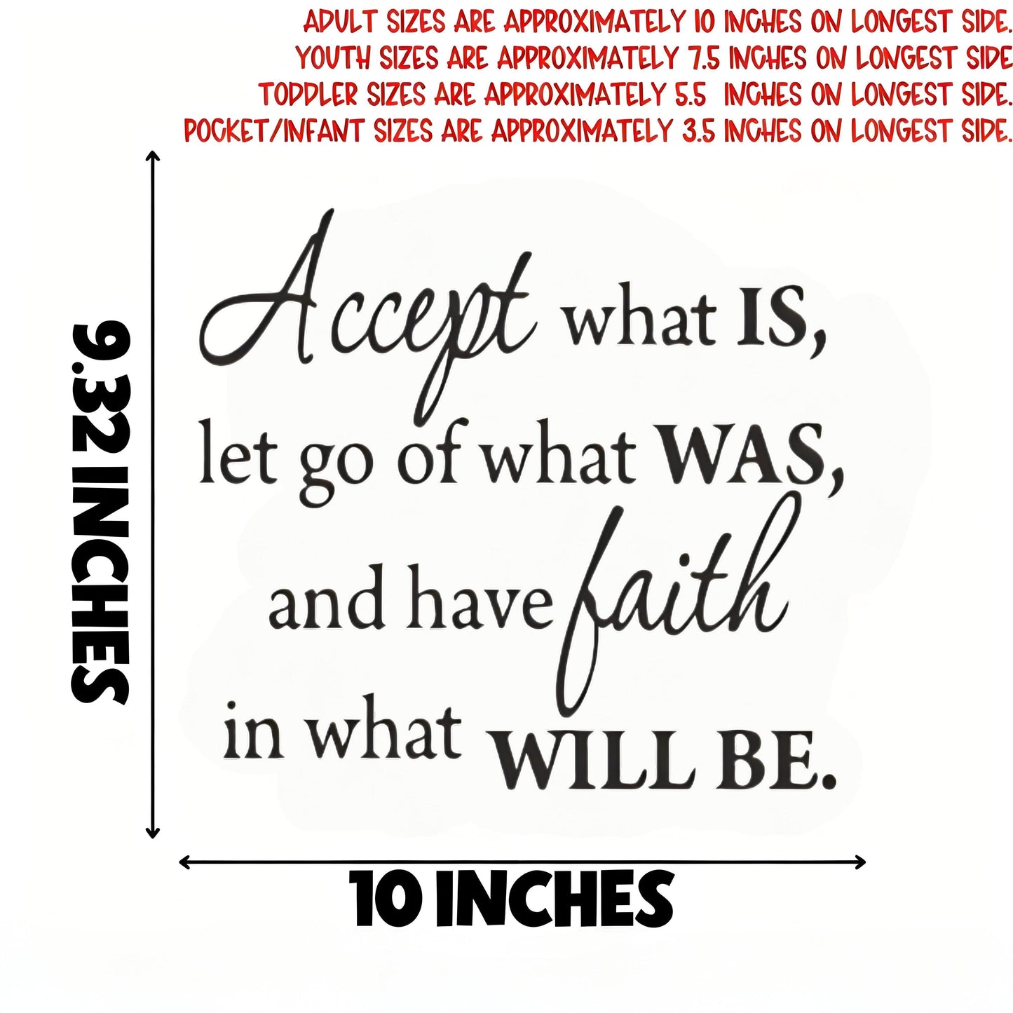 Inspirational English slogan iron-on transfer