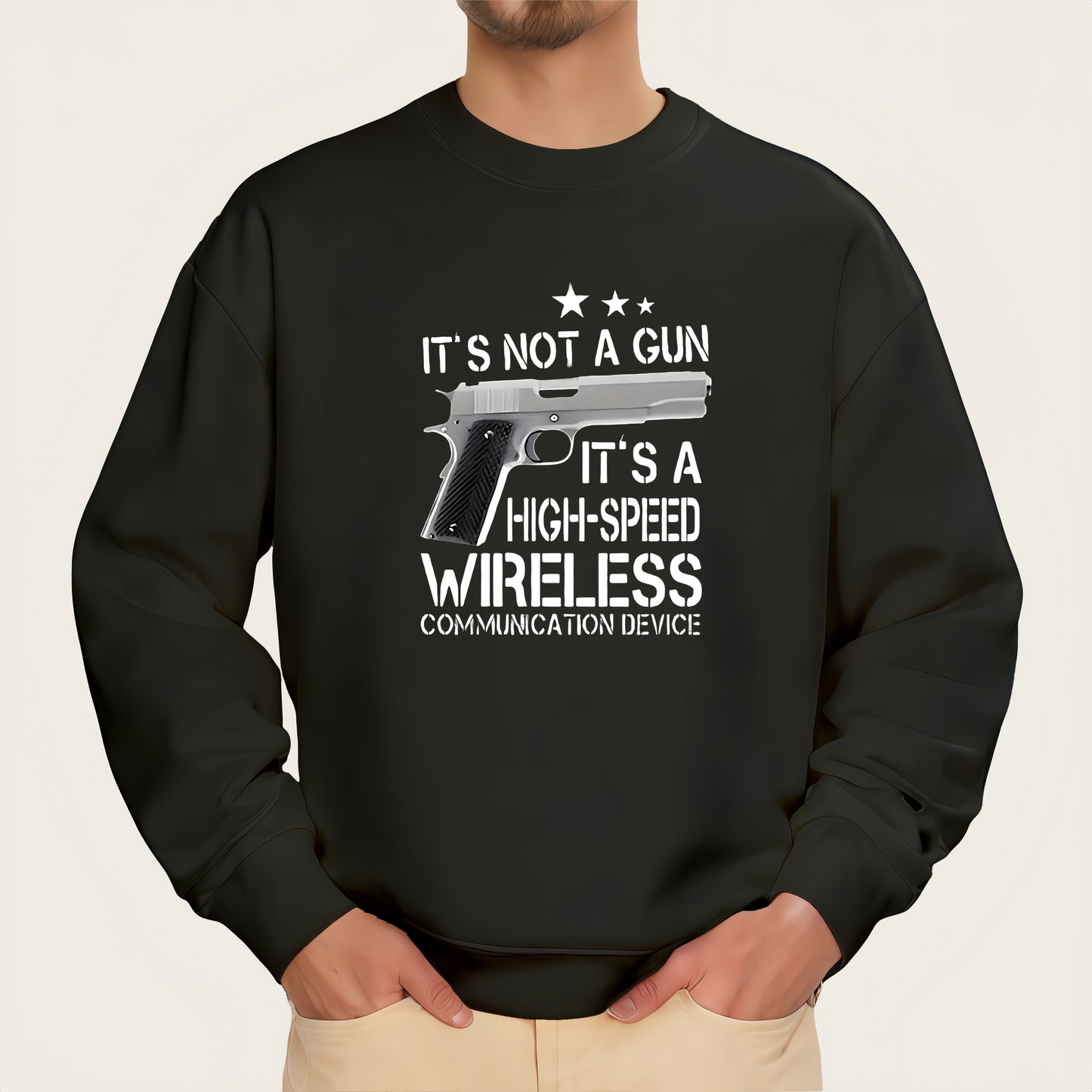 Guns and slogan iron-on transfers