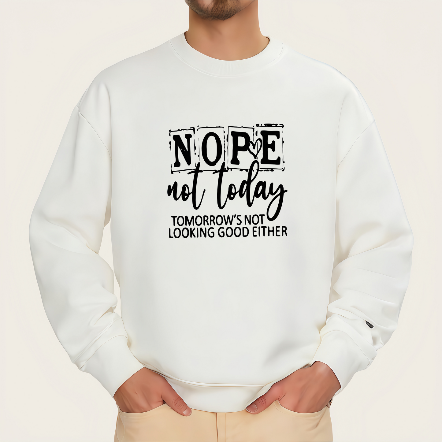 NOPE letter slogan iron-on transfer