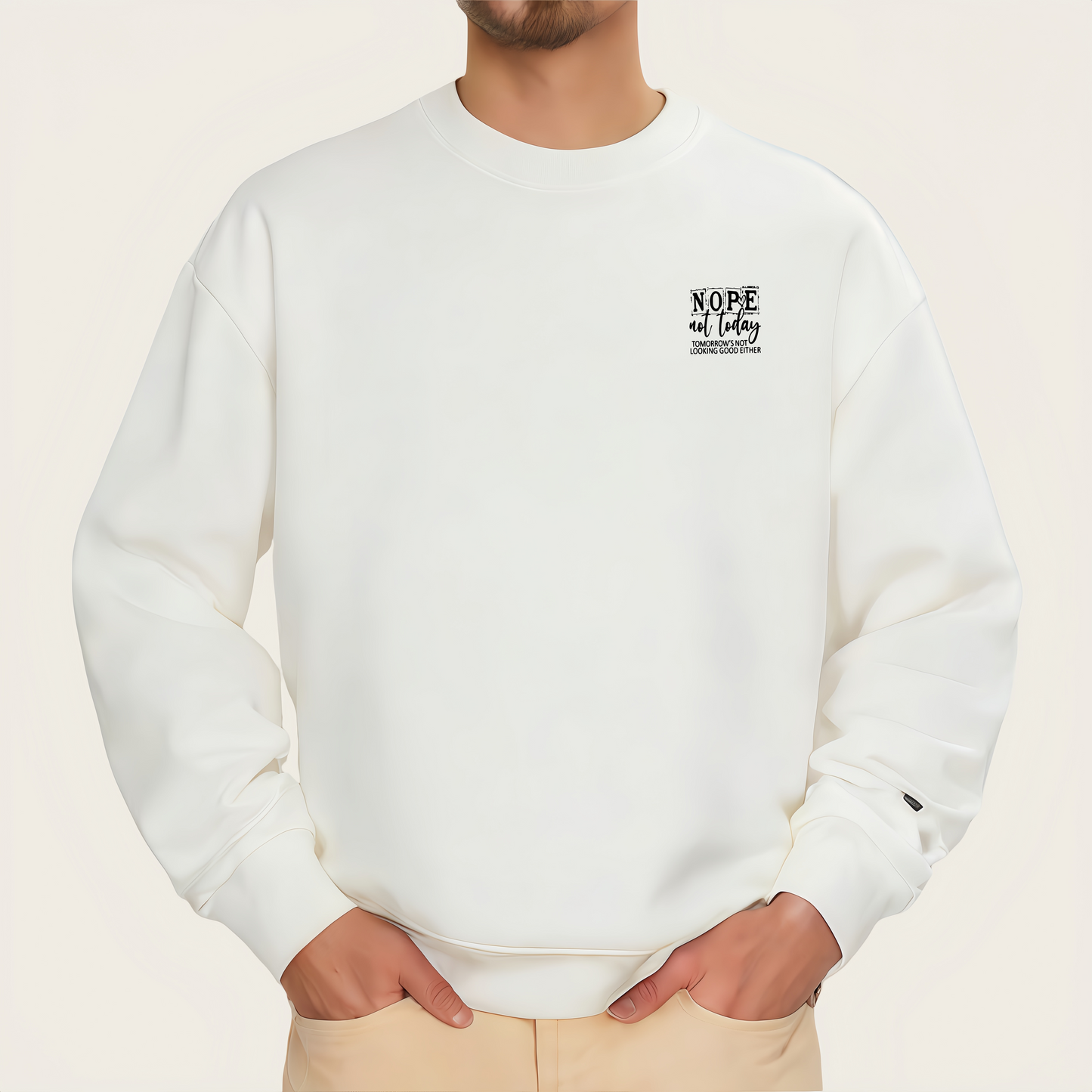 NOPE letter slogan iron-on transfer