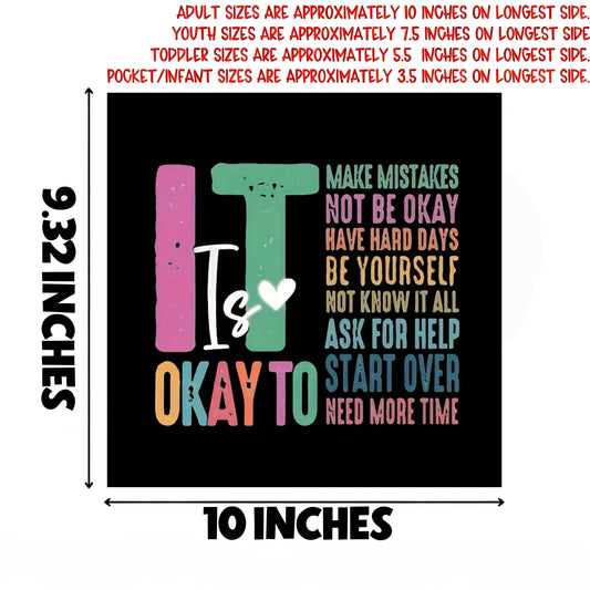 Motivational Mental Health Vinyl Heat Transfer Stickers