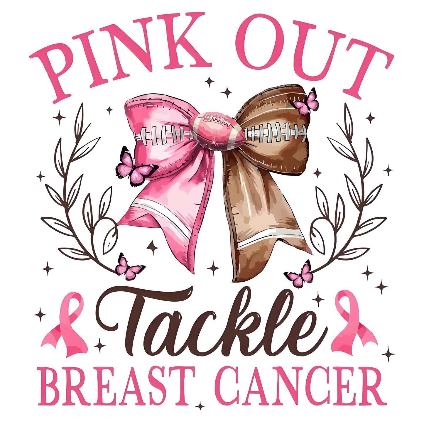 Breast Cancer Awareness Heat Transfer Iron-On Patches