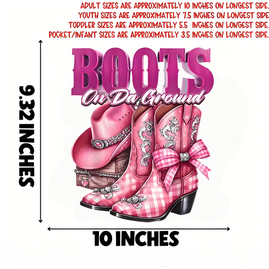 Vintage Western Cowboy Boots Iron-On Transfers