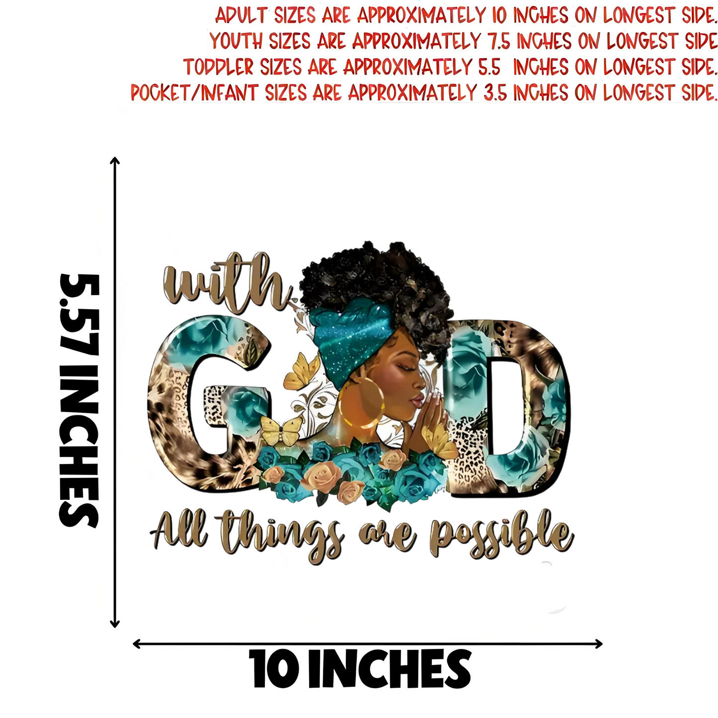 Cartoon portrait and letter pattern iron-on transfers