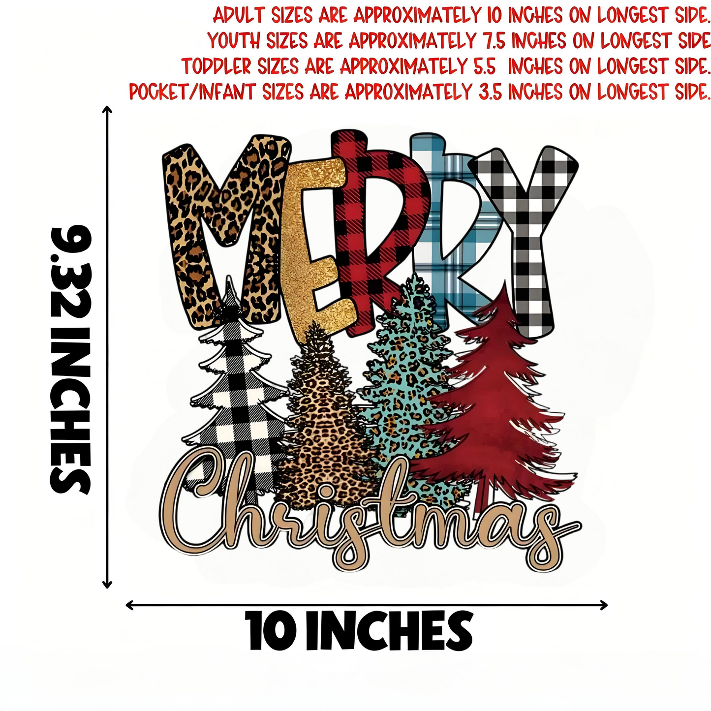 Merry Christmas Iron-On Transfers