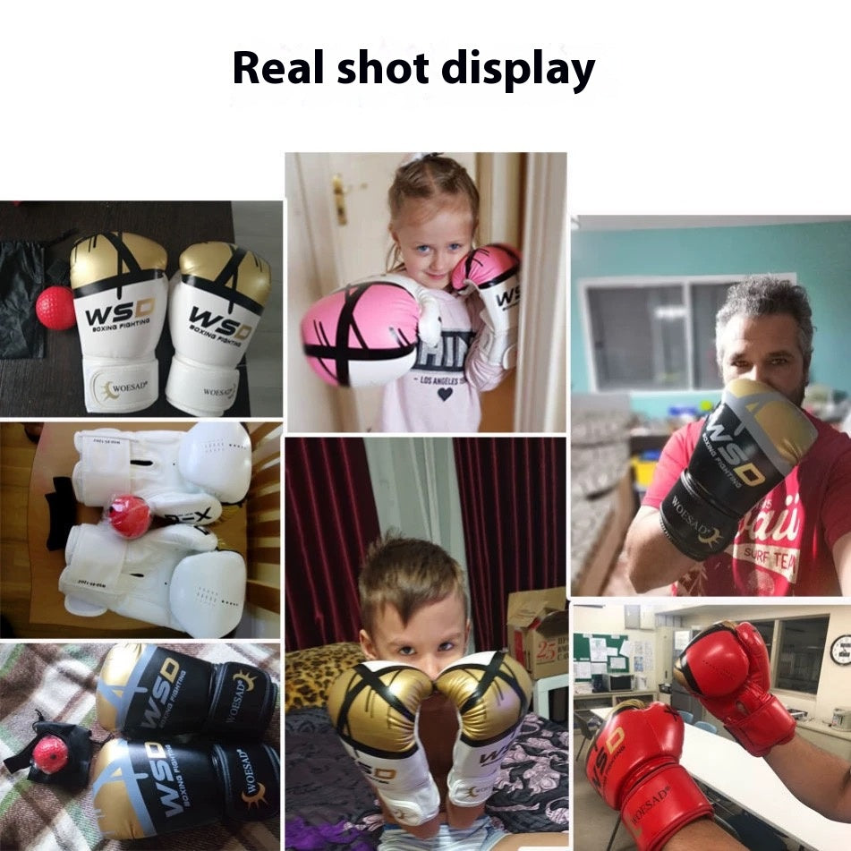 Kids Boxing Gloves, 6oz 4oz Junior Training Mitts, Maya Hide Leather Ventilated Palm, Muay Thai Sparring MMA Kickboxing Fighting, Punch Bag Speed Ball Focus Pads Punching Workout