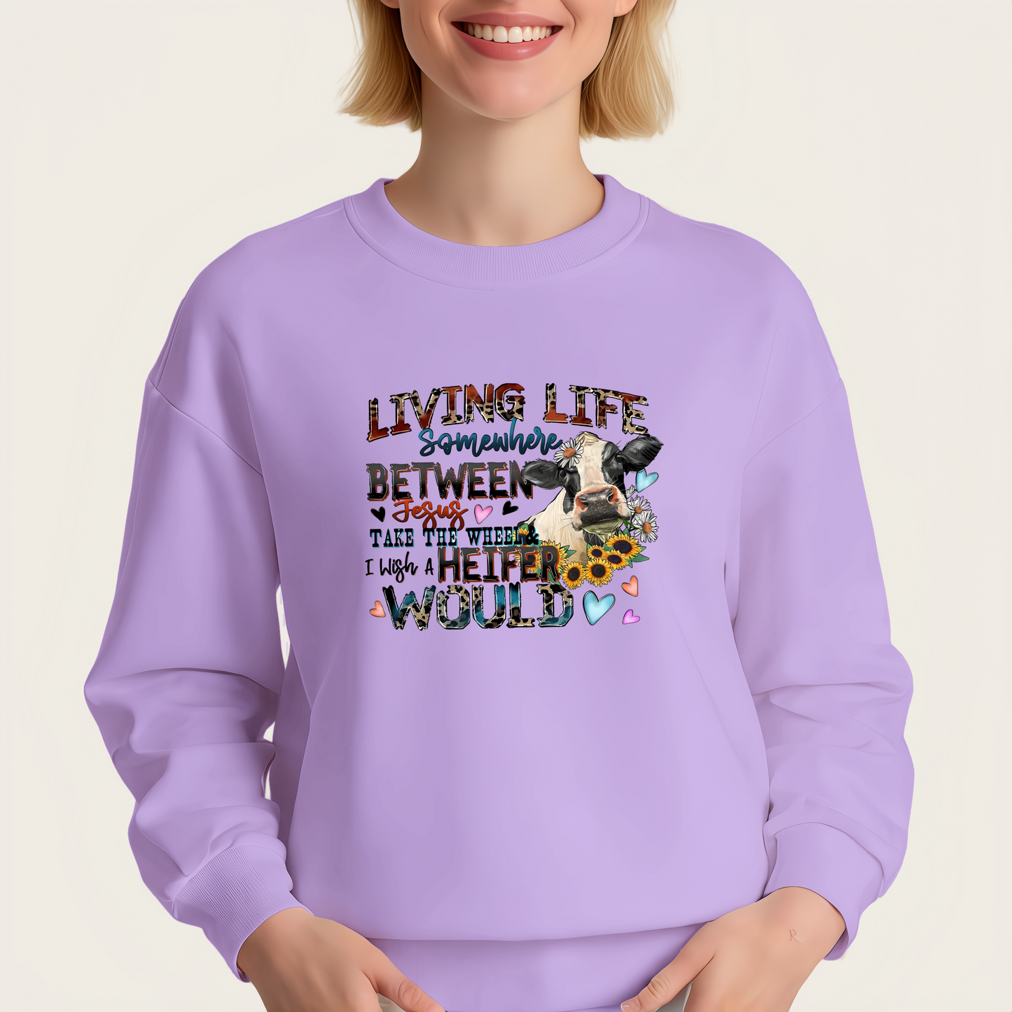 Cute and funny calf iron-on transfer