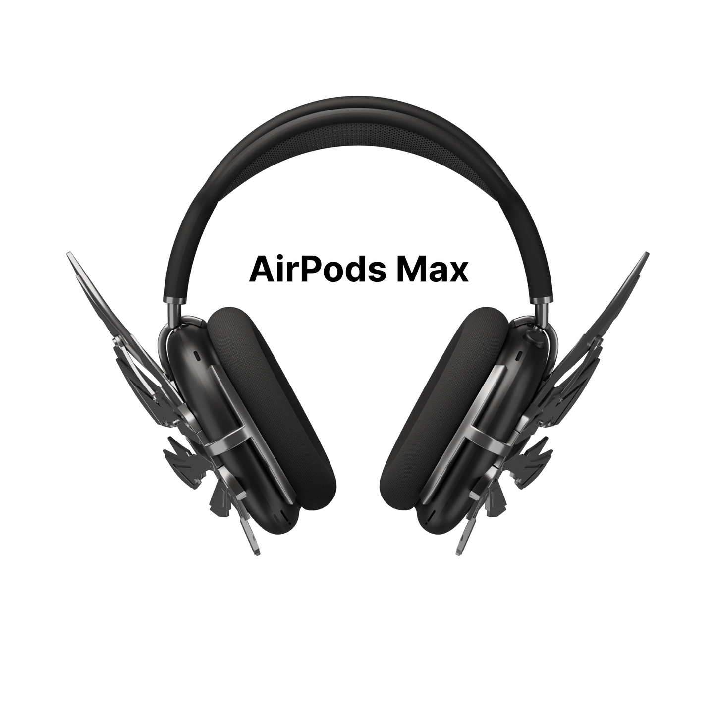 Silver Cyberpunk Headphone Airpods Max Case Covers 3D Accessories