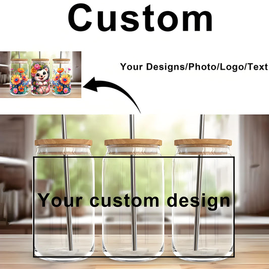 Custom 16oz Water Bottle UV DTF Transfer Sticker