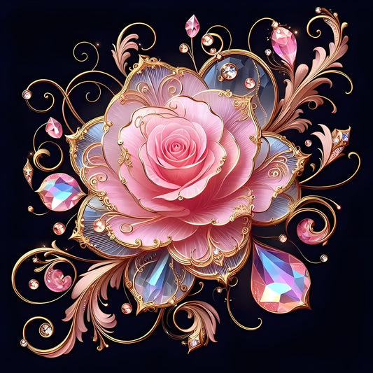 Pink Rose Iron-On Transfer