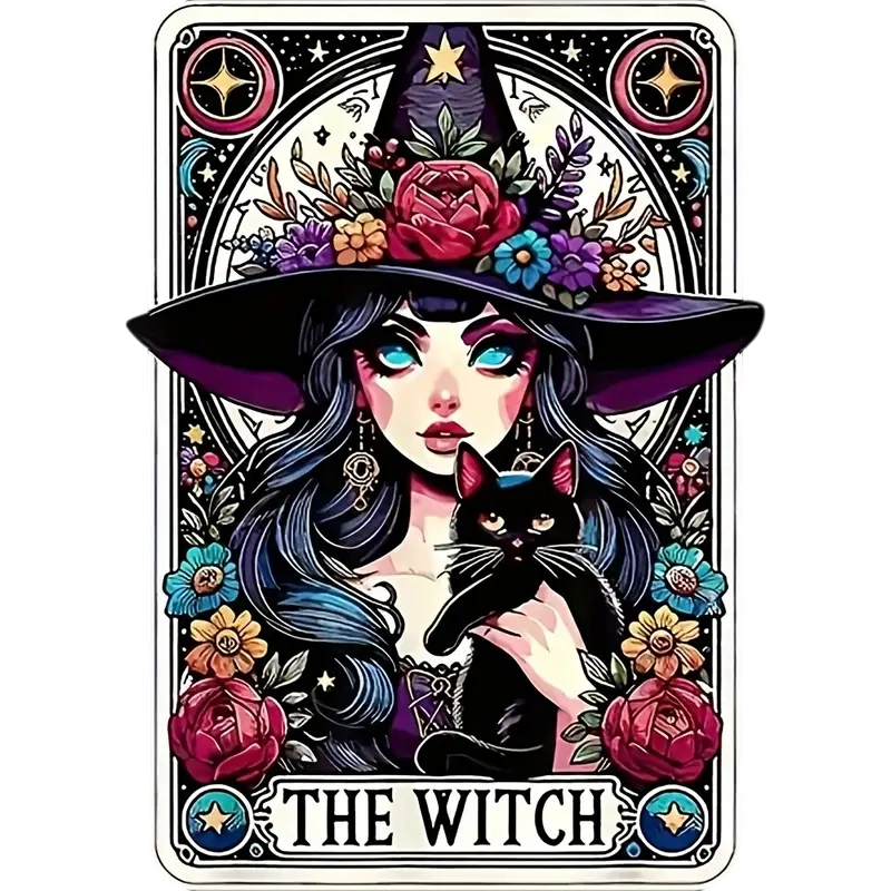 Witch and Black Cat Heat Transfer Iron-On
