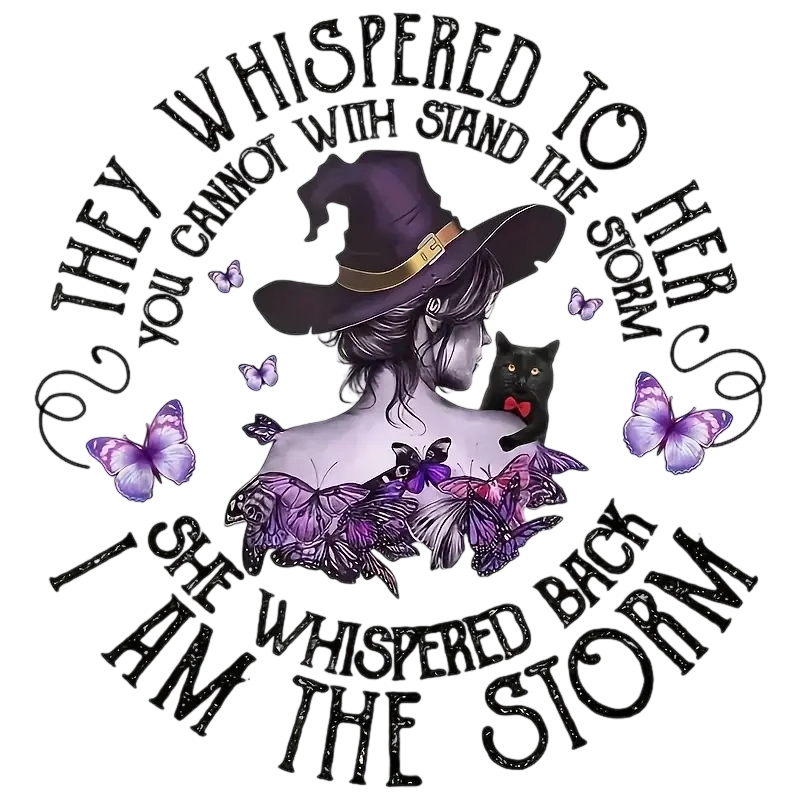 Enchanting Butterfly & Witch Heat transfer ironing