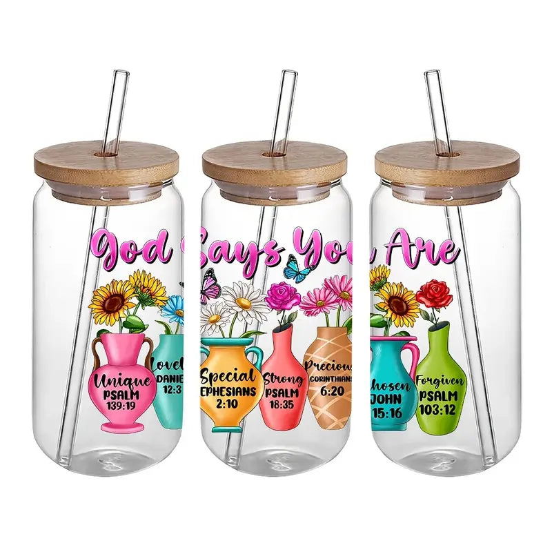 God Says You Are Unique UV DTF Mug Sticker