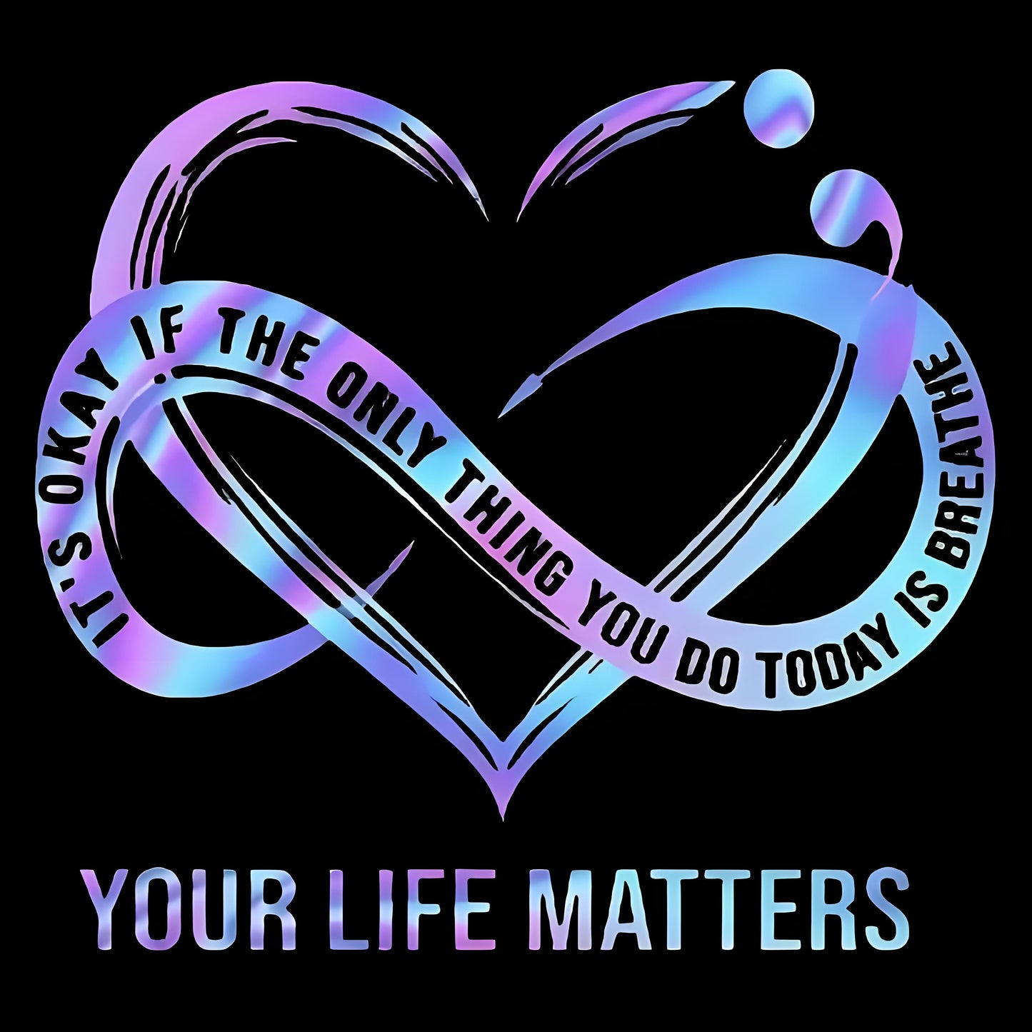 Designed for your life quote iron-on transfer