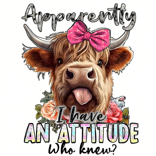 "Obviously, I have an attitude, who knows" Quote Iron-On Transfer