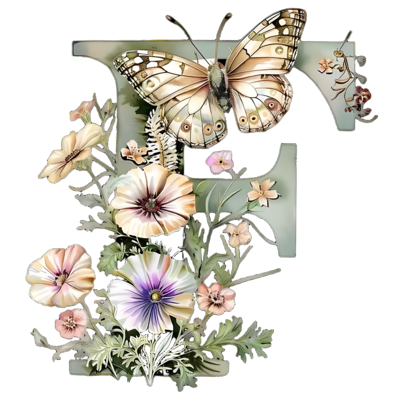 A-M Floral pattern heat transfer ironing