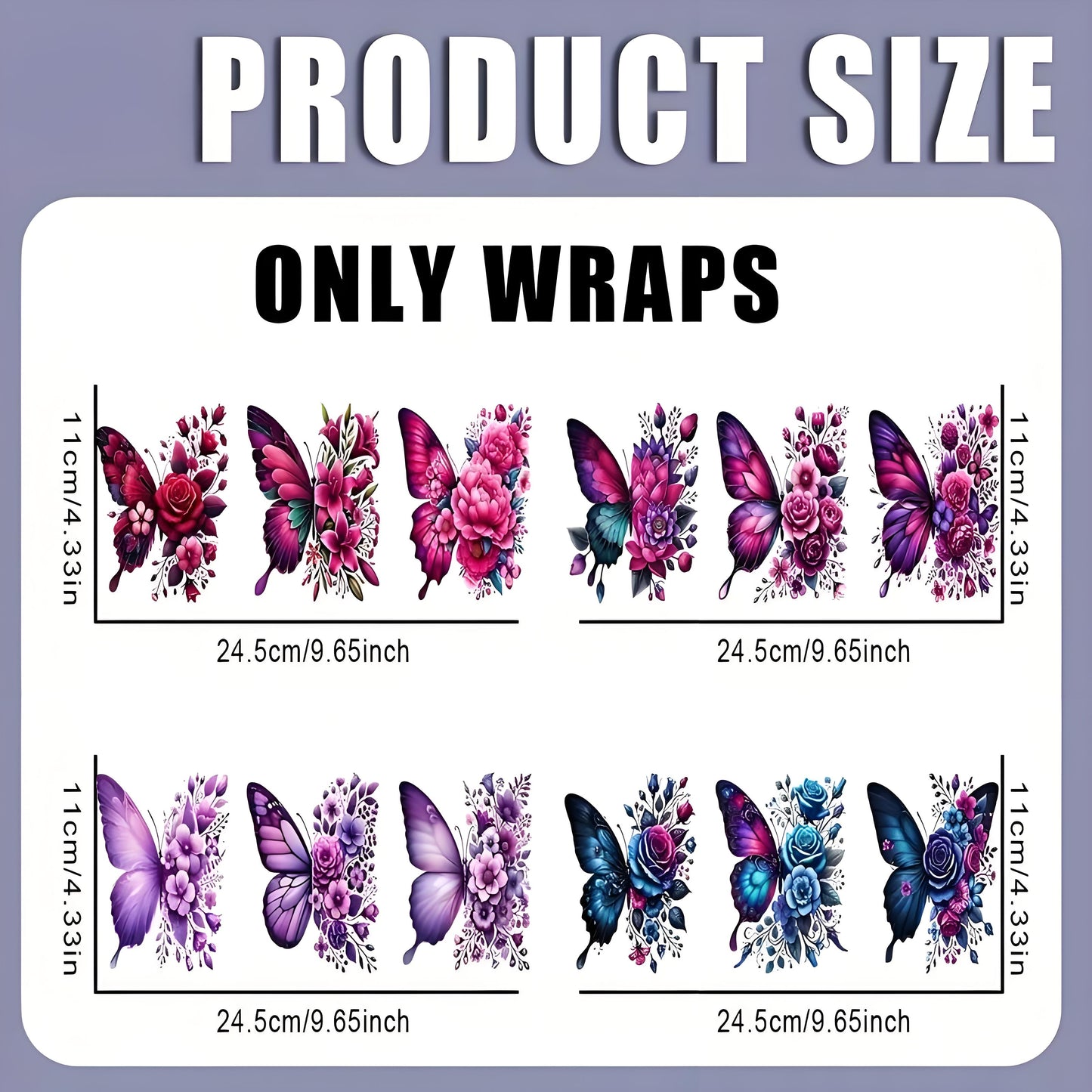 16 oz thermos cup special butterfly pattern anti-scratch and wear-resistant transfer paper