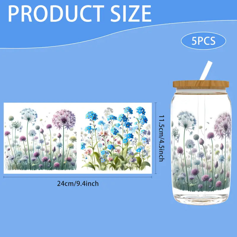 （12PCS/SET）Spring Wildflowers Series Design UV DTF Sticker