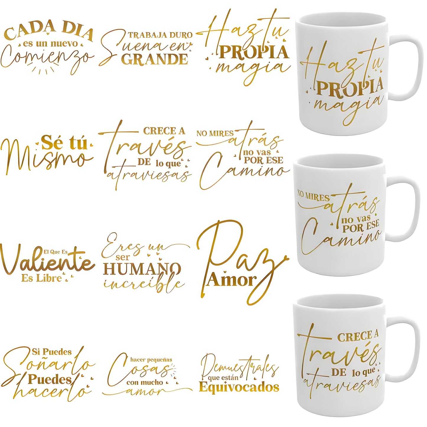 （12PCS/SET）Spanish Inspirational UV DTF Mug Transfer Paper