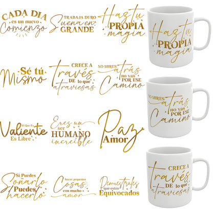（12PCS/SET）Spanish Inspirational UV DTF Mug Transfer Paper