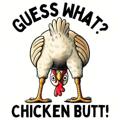 Humorous Chicken Butt Iron-On Transfer